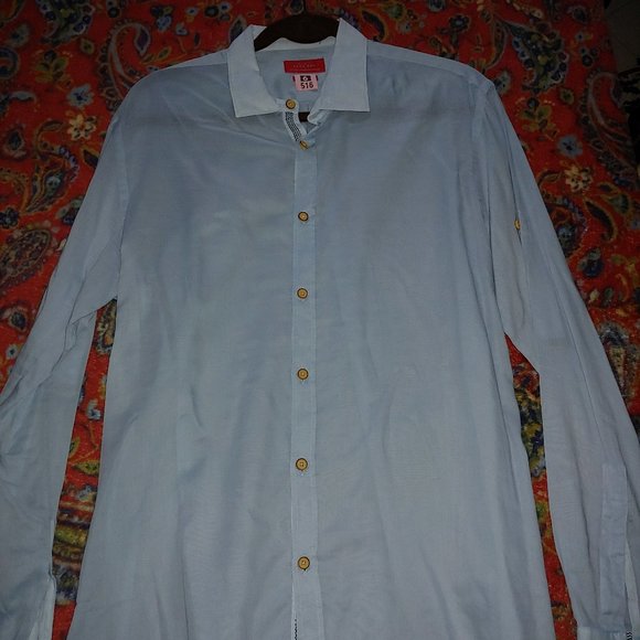 Zara Mens L Soft Cotton Dress Shirt - Picture 3 of 8